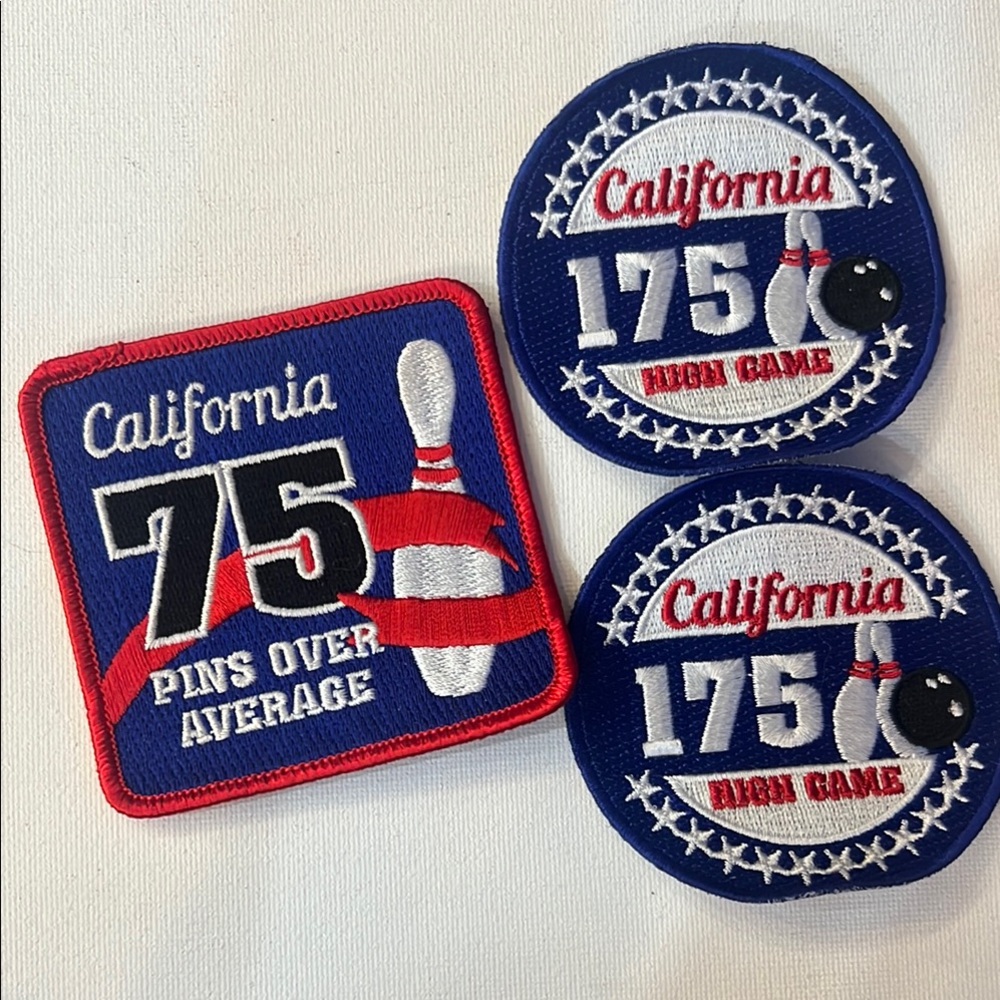 California Bowling Patches Set